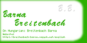 barna breitenbach business card